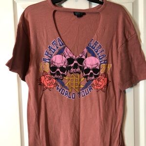 Topshop cut out graphic tee